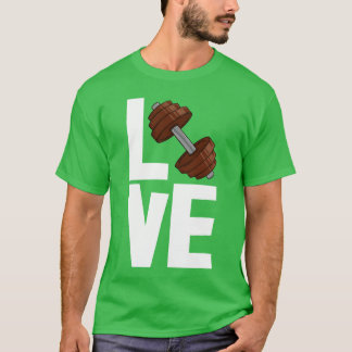 Liefde Dumbbell-vrienden T-shirt
