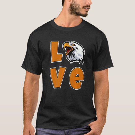 Liefde Eagles vogels van de prooi Eagle T-shirt (Voorkant)