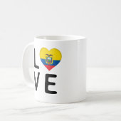 Liefde - Ecuador vlag Koffiemok (Voorkant links)