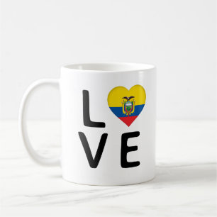 Liefde - Ecuador vlag Koffiemok