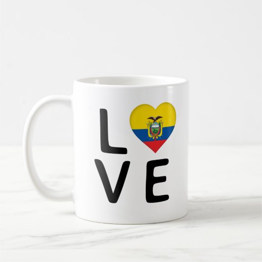 Liefde - Ecuador vlag Koffiemok (Links)