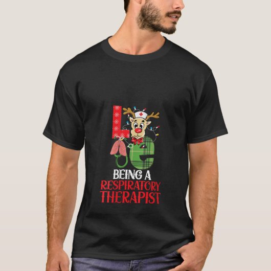 Liefde Een Ademhalingstherapeut Kerst RT XM T-shirt (Voorkant)