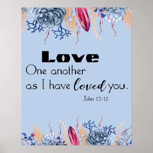 Liefde een ander Bijbelse Verse Poster (Voorkant)
