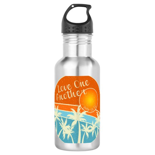 Liefde een ander Christelijk design Waterfles (Voorkant)