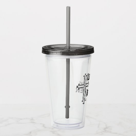 Liefde een ander kruisacryl tumbler acryl drinkbeker (Rechts)