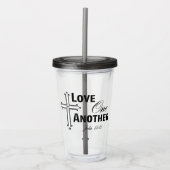 Liefde een ander kruisacryl tumbler acryl drinkbeker (Voorkant)