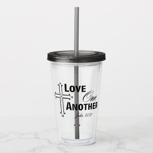 Liefde een ander kruisacryl tumbler acryl drinkbeker (Voorkant)