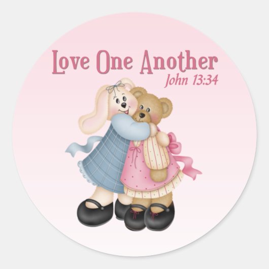 Liefde een ander ronde sticker (Voorkant)