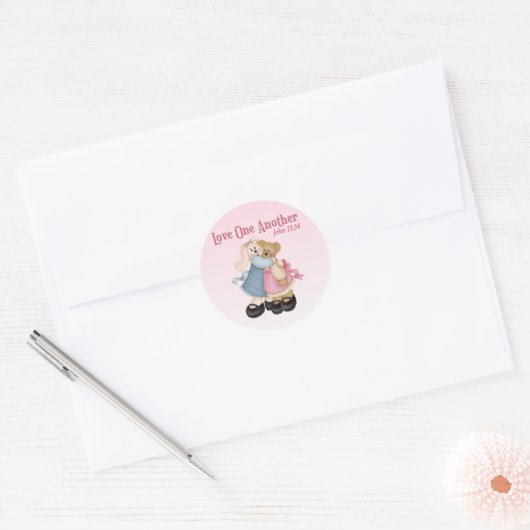Liefde een ander ronde sticker (Envelop)
