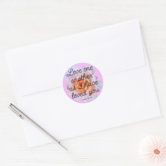 Liefde een ander ronde sticker (Envelop)