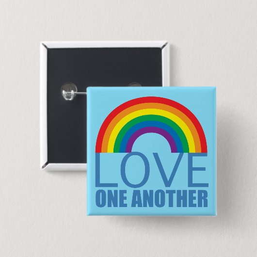 Liefde een ander vierkante button 5,1 cm (Voorkant /achterkant)