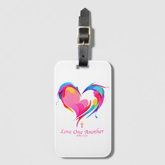 Liefde Een Andere Bijbel Verse Johannes 1334 Bagagelabel (Voorkant (verticaal))