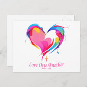 Liefde Een Andere Bijbel Verse Johannes 1334 Briefkaart (Voorkant / Achterkant)