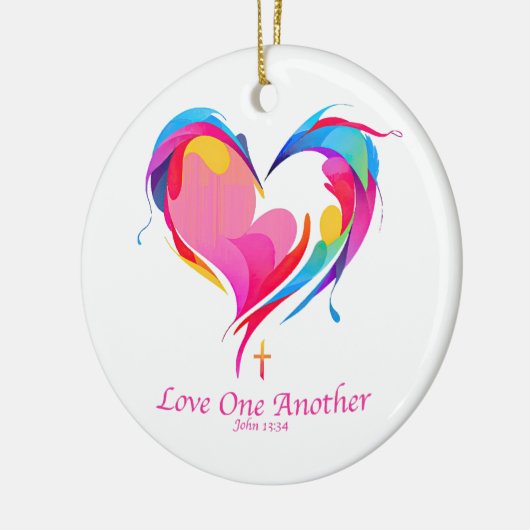 Liefde Een Andere Bijbel Verse Johannes 1334 Keramisch Ornament (Links)