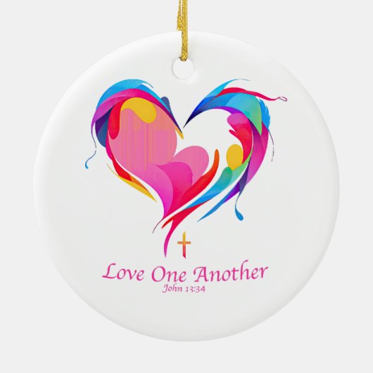Liefde Een Andere Bijbel Verse Johannes 1334 Keramisch Ornament (Achterkant)