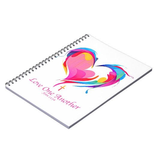 Liefde Een Andere Bijbel Verse Johannes 1334 Notitieboek (Linkerzijde)