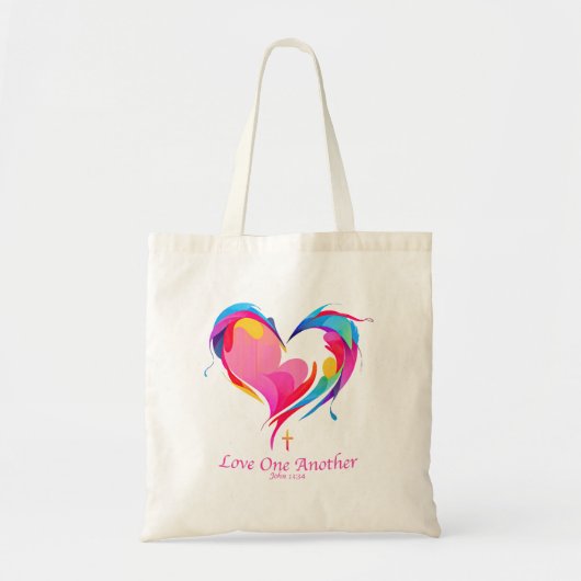 Liefde Een Andere Bijbel Verse Johannes 1334 Tote Bag (Voorkant)