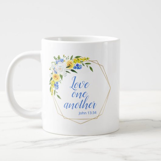 Liefde een andere Floral Grote Koffiekop (Links)