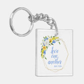 Liefde een andere Floral Sleutelhanger (Voorkant Links)