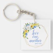 Liefde een andere Floral Sleutelhanger (Voorkant)