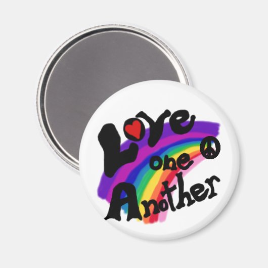 Liefde een andere regenboog magneet (Voorkant / Achterkant)