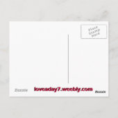 Liefde Een Dag Briefkaart Paarse/Blauw (Achterkant)
