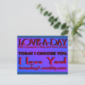Liefde Een Dag Postkaart (Staand voorkant)