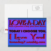 Liefde Een Dag Postkaart (Voorkant / Achterkant)