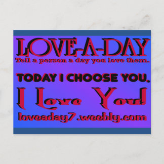 Liefde Een Dag Postkaart