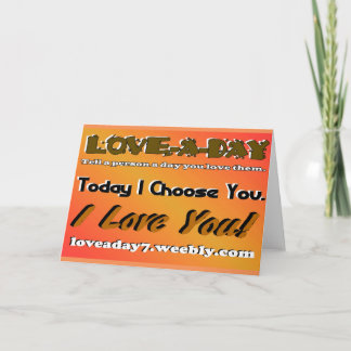 Liefde Een Dag Wenskaart-Oranje Kaart