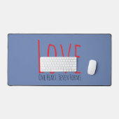 Liefde - Één Hart. Zeven vormen bureaumat (Keyboard & Muis)