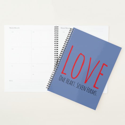 Liefde - Eén Hart. Zeven Vormen Planner (Display)