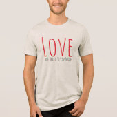 Liefde - Eén Hart. Zeven Vormen T-Shirt (Voorkant)