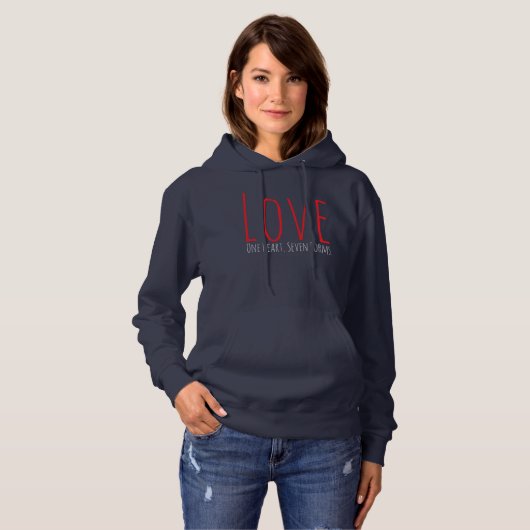 Liefde - Eén Hart. Zeven Vormen T-Shirt (Voorkant volledig)