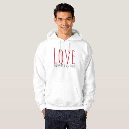 Liefde - Eén Hart. Zeven Vormen T-Shirt (Voorkant volledig)