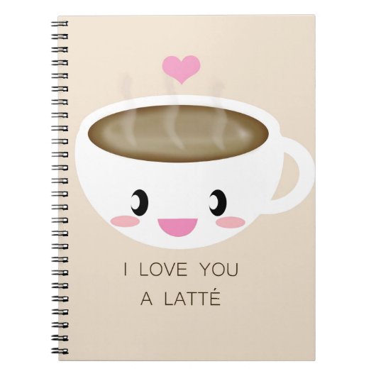 Liefde een laptop van Latté Notitieboek (Voorkant)