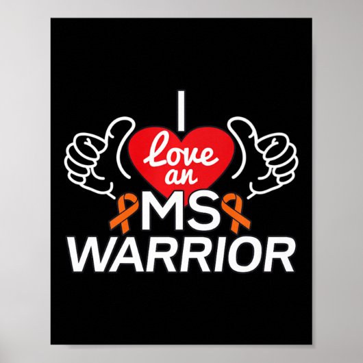 Liefde Een Multiple Sclerosis MS Warrior Poster (Voorkant)