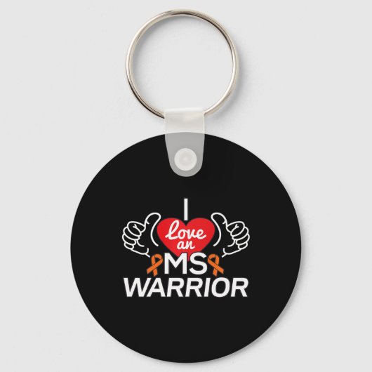 Liefde Een Multiple Sclerosis MS Warrior Sleutelhanger (Voorkant)