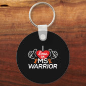 Liefde Een Multiple Sclerosis MS Warrior Sleutelhanger (Voorkant)