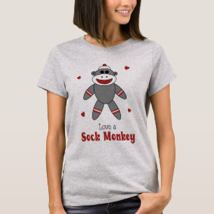 Liefde een sukkel-aap Quirky Retro-Speelgoed T-shirt