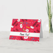 Liefde een verpleegster bedankt Medical Art Red (Voorkant)