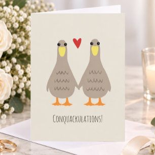 Liefde Eenden Huwelijk Felicitaties Bruid Gefelici Kaart