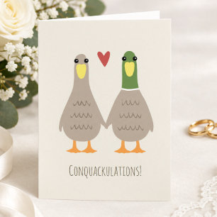 Liefde Eenden Huwelijk Felicitaties Grappige Congr Kaart