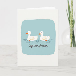 Liefde Eenden Samen Voor Altijd Kaart
