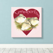 Liefde Eendjes Canvas Afdruk (Insitu (Houten vloer))