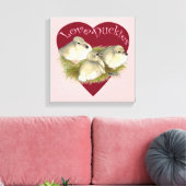 Liefde Eendjes Canvas Afdruk (Insitu (Woonkamer))