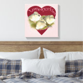 Liefde Eendjes Canvas Afdruk (Insitu (Slaapkamer))