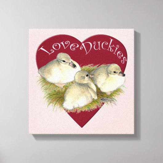 Liefde Eendjes Canvas Afdruk (Voorkant)
