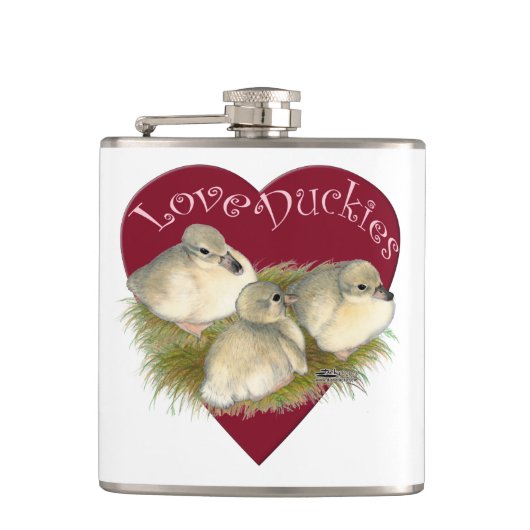 Liefde Eendjes Heupfles (Voorkant)