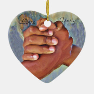 Liefde, eenheid, vrede keramisch ornament
